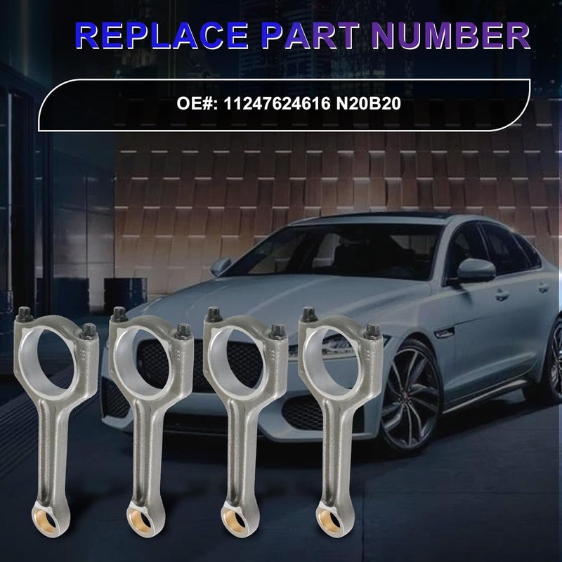 INGKAN Store عصا توصيل محرك N20 4 قطع تناسب BMW F20 F30 F10 F15 F25 N20 N26 220i 320i 420i 528i X1 X3 X4 Z4 2012 2013 2014 2015 2016 2017 2.0L l4 توربو N20B20 محرك OE 11247624616 - Image 3